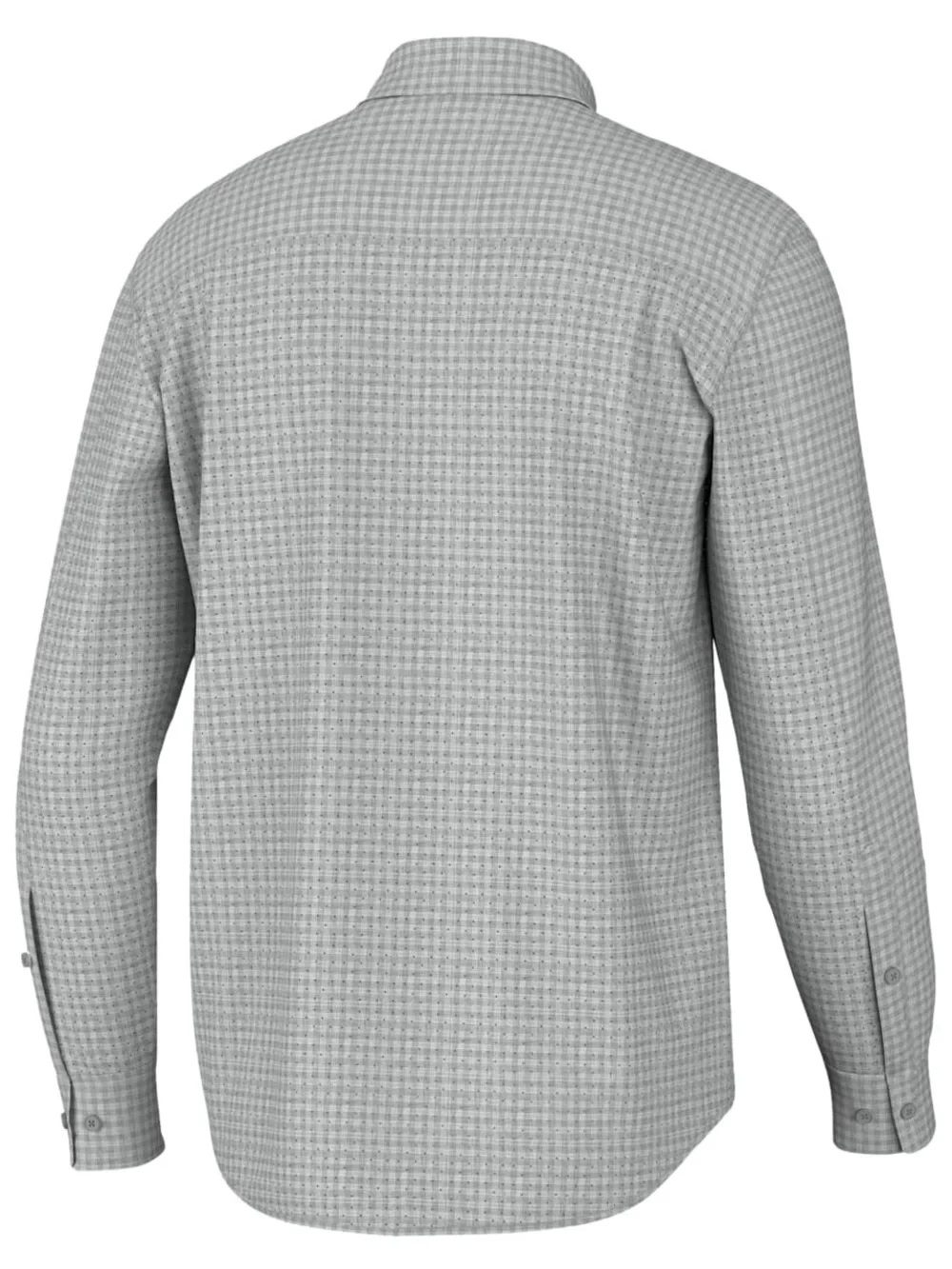 Huk Men's Gray Houndstooth Button-Down Shirt - Picture 2 of 4